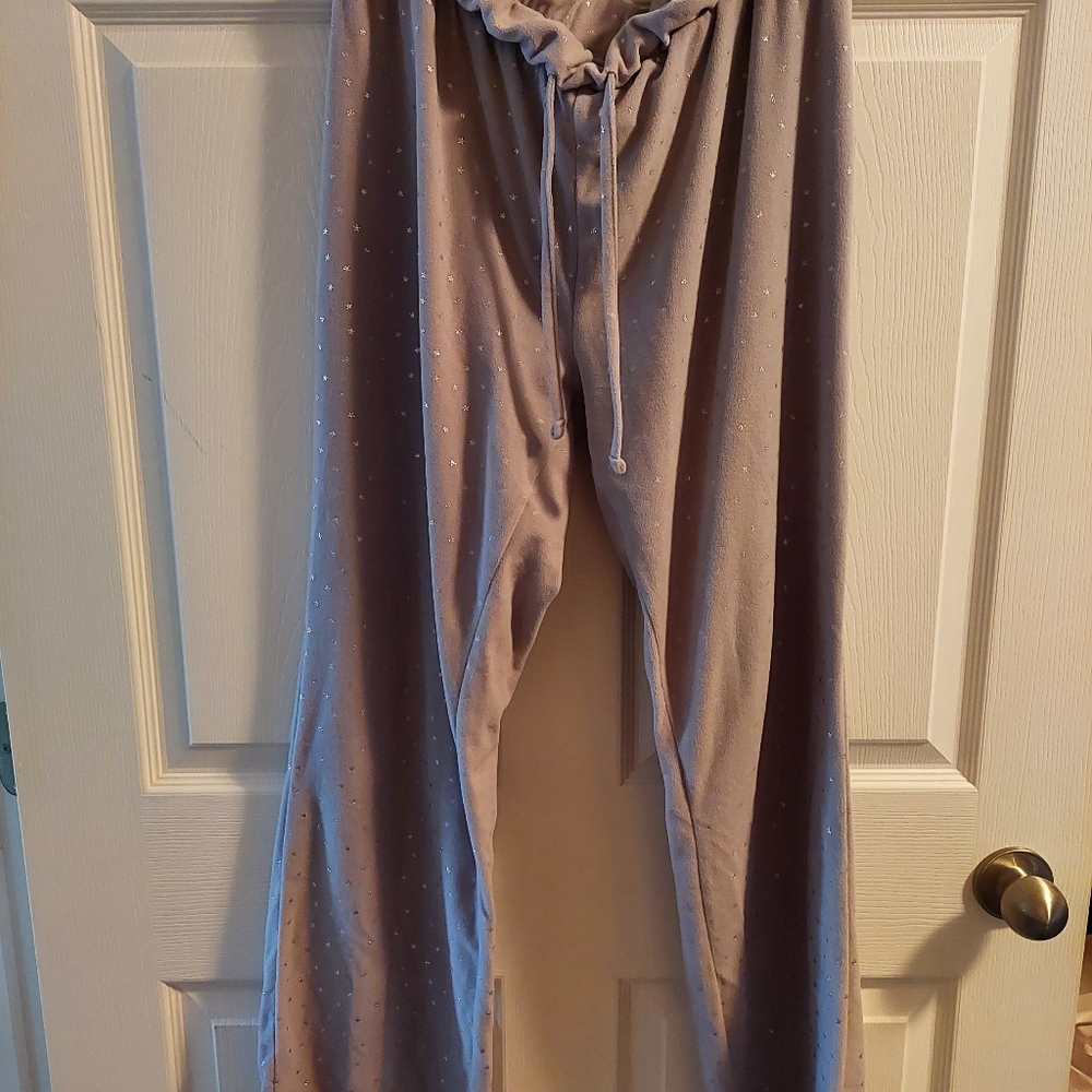 Pajama bottoms, La vie en rose, grey/silver,med